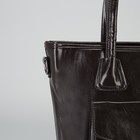 Сумка женская на молнии, 1 отдел с перегородкой, 2 наружных кармана, длинный ремень, цвет коричневый - Фото 4