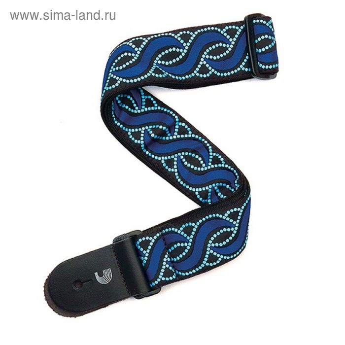 Тканный ремень для гитары Planet Waves 20T05 рисунок «Blue Twist» - Фото 1