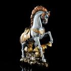 Статуэтка "Конь на дыбах", серебристый цвет, гипс, 35х17х37 см, микс - Фото 4