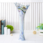 Ваза "Серпантин" цветные разводы, большая 20х45 см - Фото 1
