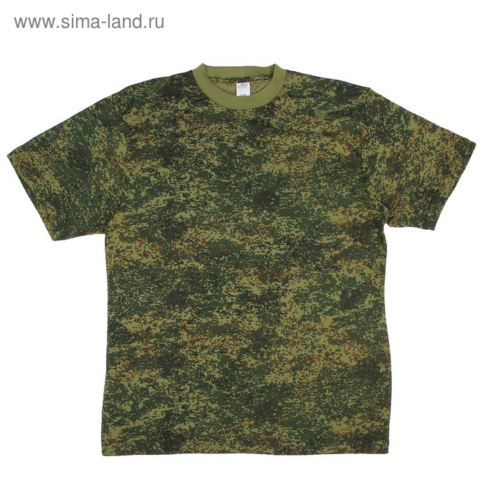 Футболка мужская камуфляж, цвет зелёный, размер 56 - Фото 1