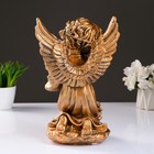 Фигура "Ангел с чашей цветов" бронза 20х17х32см - Фото 3