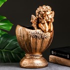 Фигурное кашпо "Ангел в вазе" бронза 1,2 л / 20х36х20см - фото 317938144