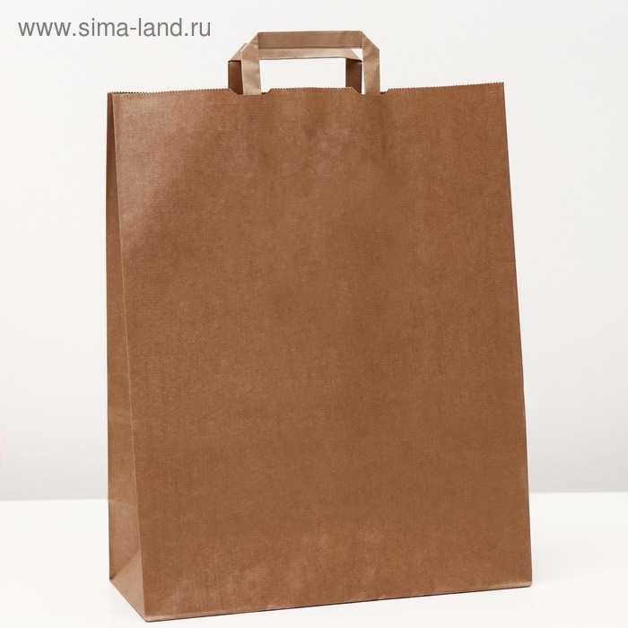 Пакет крафт, плоская ручка 36 х 15 х 45 см - Фото 1