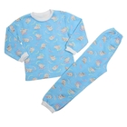 Пижама для мальчика, рост 110 см (30), цвет голубой, принт слоники 351Д-3242 - Фото 1