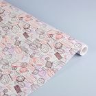 Бумага упаковочная крафт "Почтовые штампы", 0,7 x 10 м - Фото 1