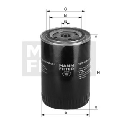 Фильтр масляный MANN-FILTER W719/5
