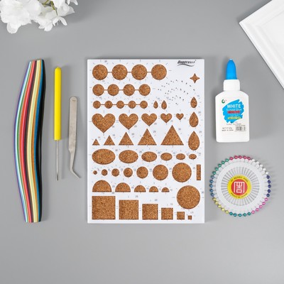 Набор инструментов для квиллинга (170 пол.0.5 см, клей, иголки, линейка, пинцет, ин.д/кв.) 21×30 см