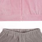 Костюм для девочки "Жить весело" (куртка, брюки), рост 134-140 см (36), цвет серый/розовый Р648435 - Фото 4