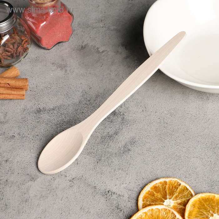 Ложка для гарнира «Берёза ЛЮКС», дерево, 25×5×0.5 см - Фото 1