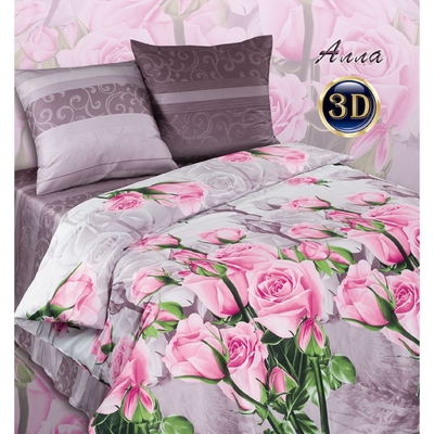 Постельное бельё 1, 5 сп Эталоника «Алла» 150х215 см, 150х215 см, 70х70 см- 2шт