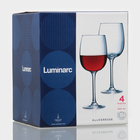Бокалы для вина Luminarc Allegresse, 550 мл, набор 4 шт., стекло, прозрачные - Фото 6