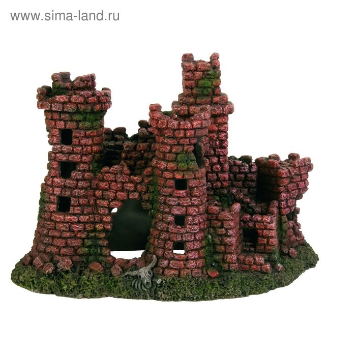 Грот Trixie "Разрушенный замок" 27 см, пластик - Фото 1