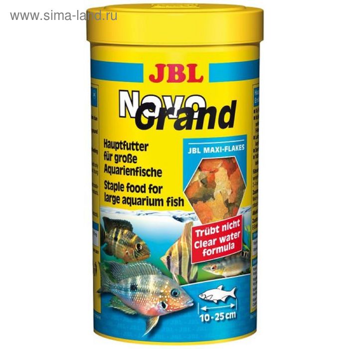 Основной корм JBL NovoGrand для крупных видов рыб, хлопья, 1000 мл., 160 г. - Фото 1