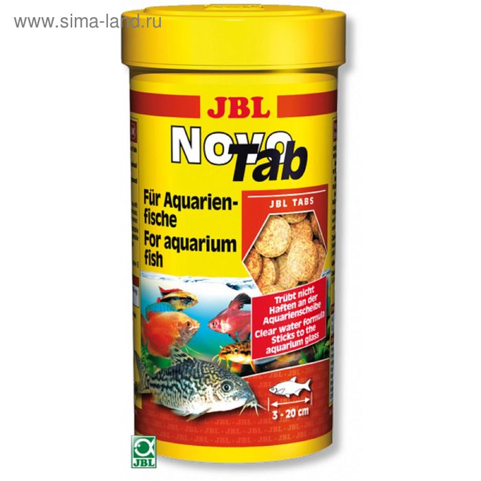 Корм JBL NovoTab для всех видов аквариумных рыб, таблетки, 100 мл.(160 шт.) - Фото 1
