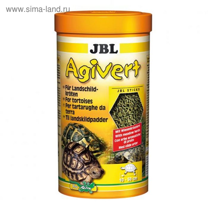 Растительный корм JBL Agivert для черепах, палочки, 1 л./420 г. - Фото 1