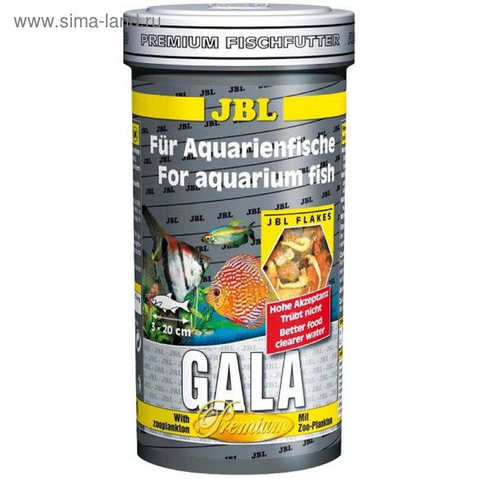 Основной корм "премиум" JBL Gala для рыб, хлопья, 100 мл., 14 г. - Фото 1