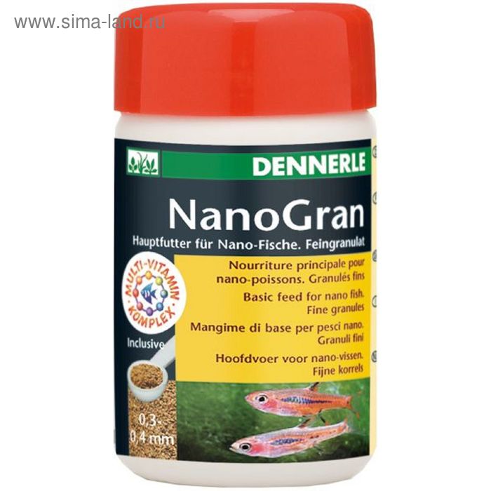 Основной корм Dennerle Nano Gran для небольших рыб, мини-гранулы - Фото 1