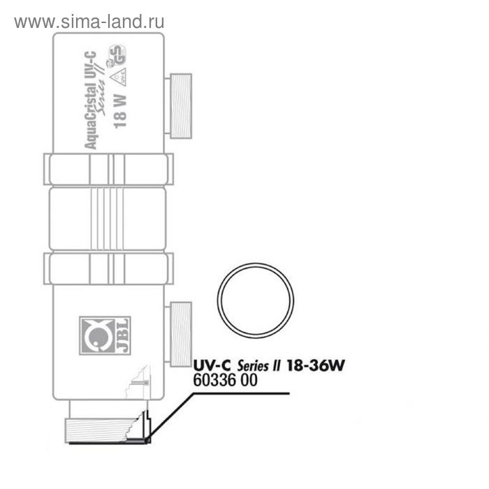 Уплотнительное кольцо для входа лампы в корпус УФ-стерилизатора 18/36 Вт, JBL UV-C 18/36W  O-Ring - Фото 1