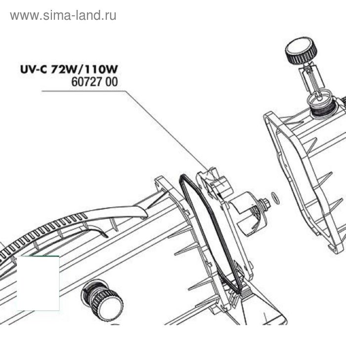 Крышка регулятора потока для УФ-стерилизаторов AquaCristal UV-C 72/110W, JBL UV-C 72/110W cover pane - Фото 1