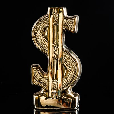 Копилка "Доллар", булат, золотистый цвет, 24 см