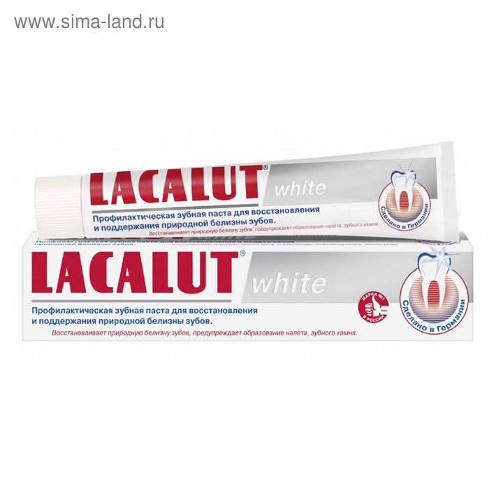 Зубная паста Lacalut White, 75 мл - Фото 1