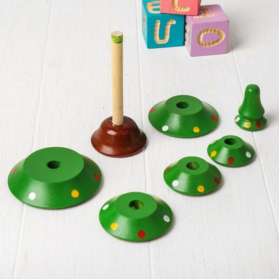 Пирамидка «Ёлочка», 7 деталей