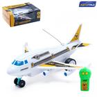 Самолет радиоуправляемый «Лайнер», световые эффекты, работает от батареек, МИКС - Фото 1