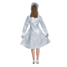 Карнавальный костюм "Снегурочка", парча белая, шубка, кокошник, р-р 46 - Фото 2