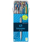 Ручка шариковая автоматическая Schneider "K15", чернила синие, узел 1,0мм, корпус микс матовый, под лого, цена за 1 шт - Фото 4