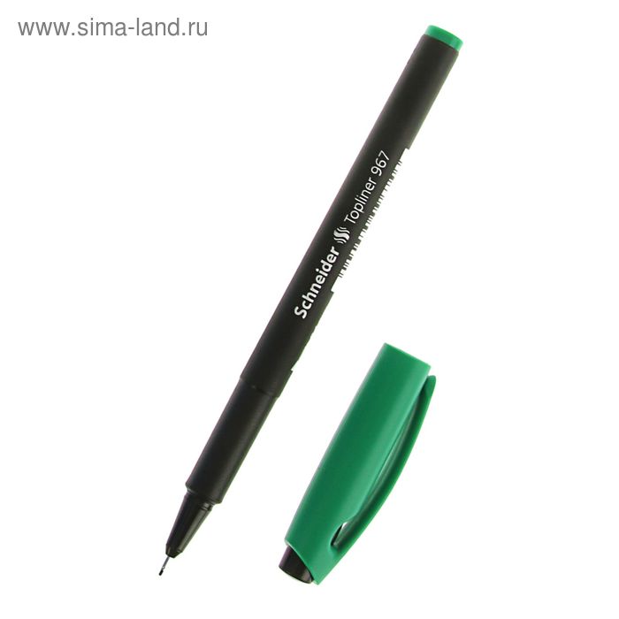 Ручка капиллярная Schneider TOPLINER 967 0.4 мм, чернила зеленые - Фото 1