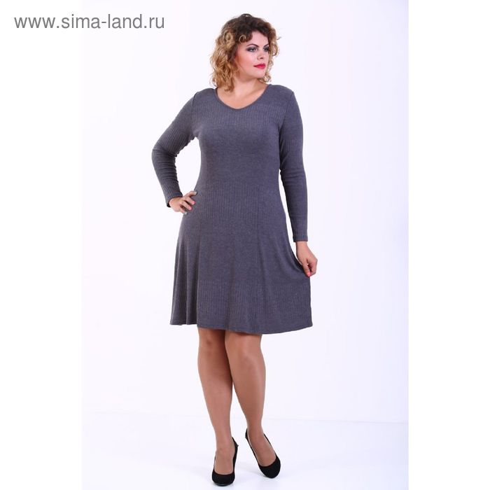 Платье женское, размер 48, цвет серый - Фото 1