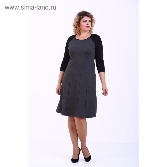 Платье женское, размер 54, цвет серо-чёрный 357Д260 - Фото 1
