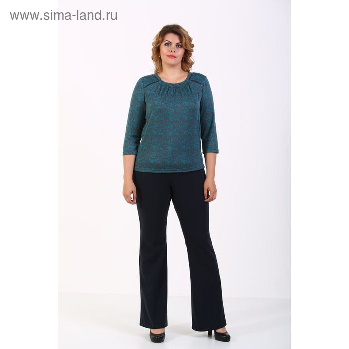 Блузка женская, размер 54, цвет изумрудный - Фото 1