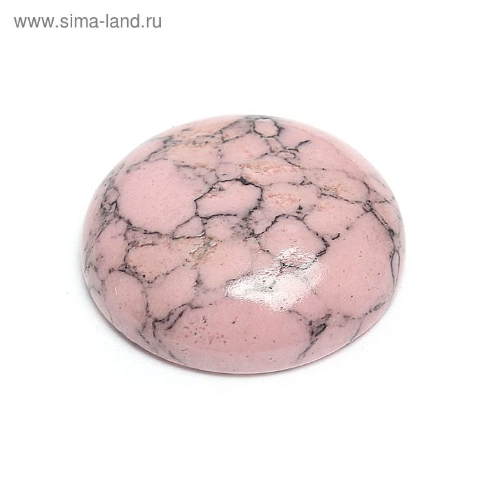 Кабошон "Агат розовый" круг, 20 мм - Фото 1