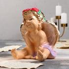 Статуэтка "Ангел сидит", бежевая, гипс, 23 см, микс - Фото 2