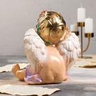 Статуэтка "Ангел сидит", бежевая, гипс, 23 см, микс - Фото 3