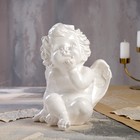 Статуэтка "Ангел сидит", белая, гипс, 30 см - Фото 1