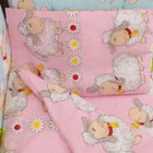 Комплект для детской кроватки (7 предметов), цвет розовый/зелёный, принт МИКС К-Б4 - Фото 6