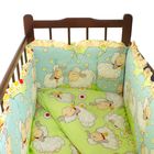Комплект для детской кроватки (7 предметов), цвет голубой/зелёный, принт МИКС К-Б4 - Фото 2
