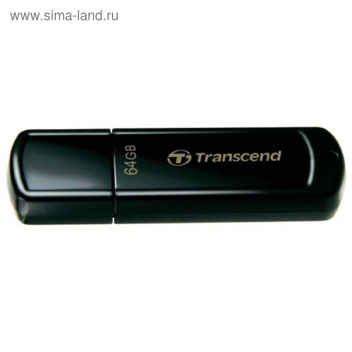 Флешка USB2.0 Transcend Jetflash 350 TS64GJF350, 64 Гб, черная - Фото 1