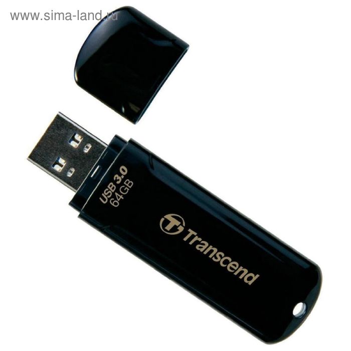 Флешка USB3.0 Transcend Jetflash 700 TS64GJF700, 64 Гб, черная - Фото 1