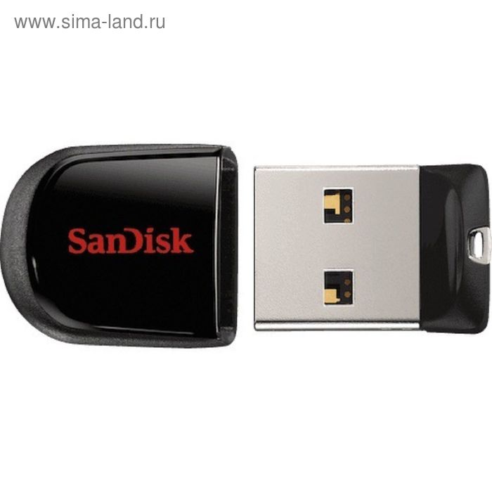 Флешка USB2.0 Sandisk Cruzer Fit SDCZ33-064G-B35, 64 Гб, черный - Фото 1