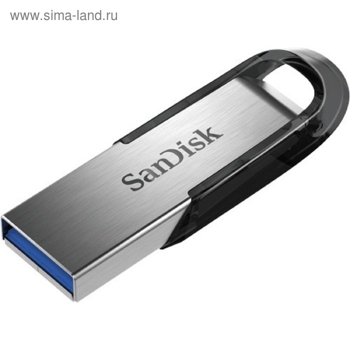 Флешка USB3.0 Sandisk Cruzer Ultra Flair SDCZ73, 64 Гб,  серебристо-черная - Фото 1