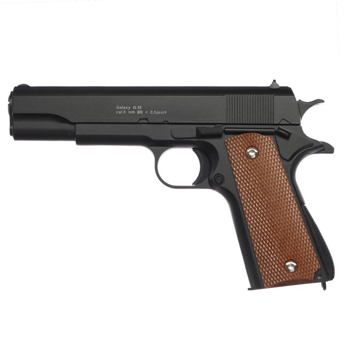 Пистолет страйкбольный "Galaxy" Colt 1911, чёрный, кал. 6 мм - фото 1905382271
