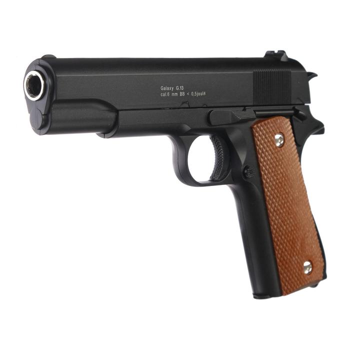 Пистолет страйкбольный "Galaxy" Colt 1911, чёрный, кал. 6 мм - фото 1905382270
