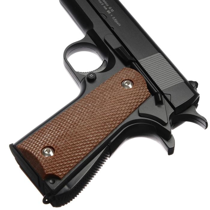 Пистолет страйкбольный "Galaxy" Colt 1911, чёрный, кал. 6 мм - фото 1905382273