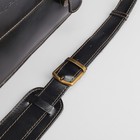 Портфель мужской, 1 отдел, 3 наружных кармана, длинный ремень, цвет чёрный - Фото 11
