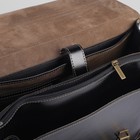 Портфель мужской, 1 отдел, 3 наружных кармана, длинный ремень, цвет чёрный - Фото 5