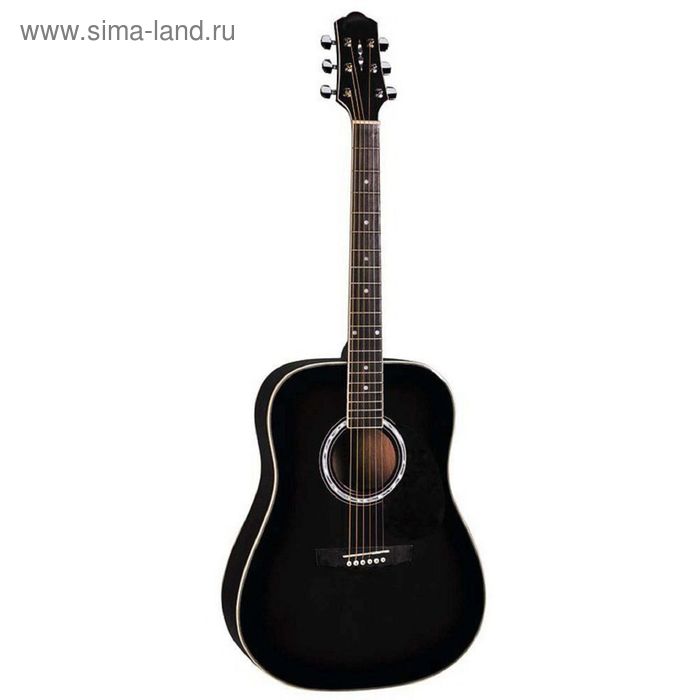 Акустическая гитара Naranda DG220BK, вклеенный гриф - Фото 1